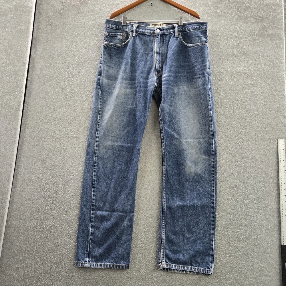 VINTAGE Levi's 505 Men Jeans 31X34 Blue Y2K Denim Straight Leg 33
